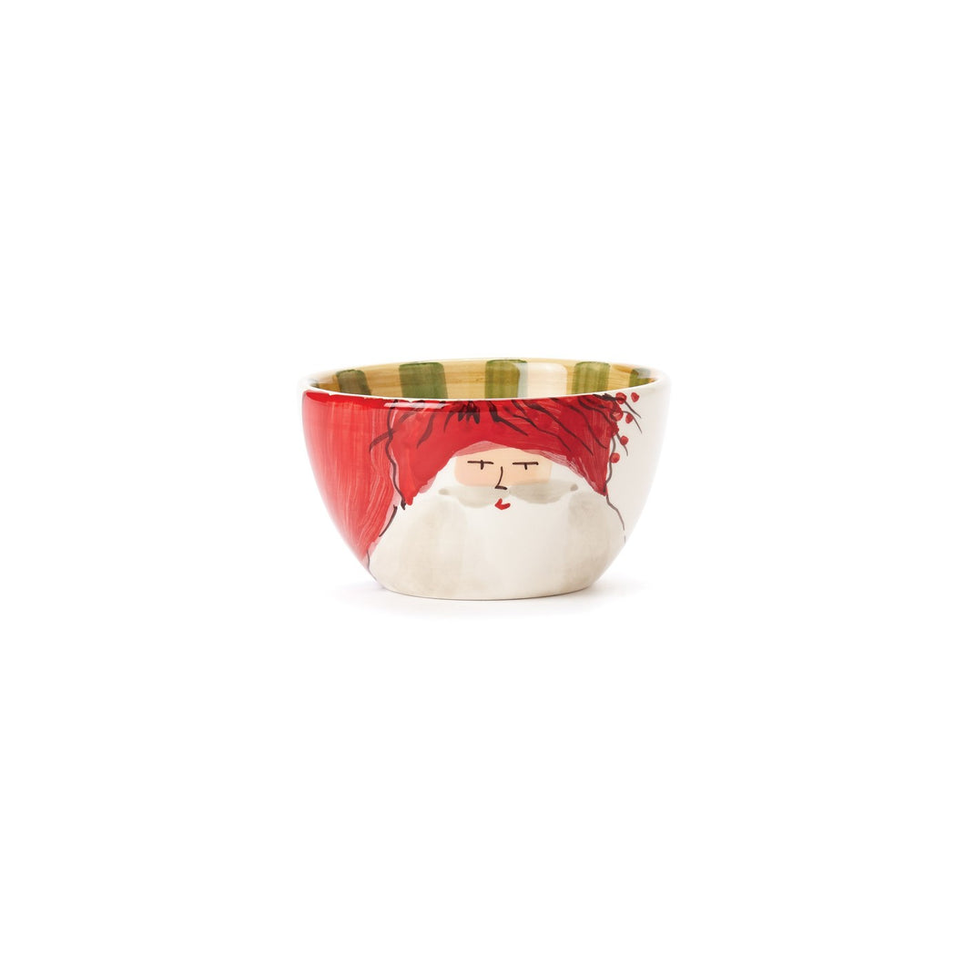 Vietri Old St. Nick Red Hat Cereal Bowl
