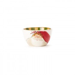 Vietri Old St. Nick Stripe Hat Cereal Bowl