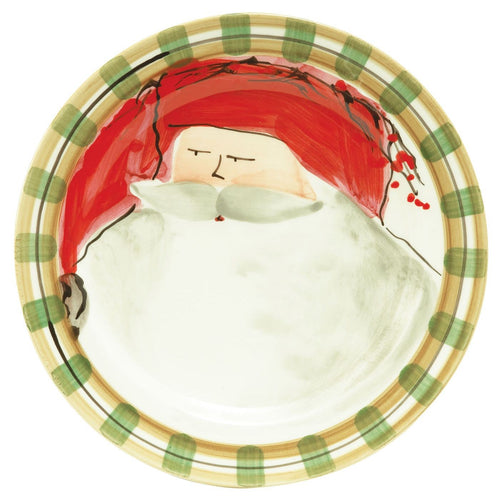 Vietri Old St. Nick Red Hat Dinner Plate