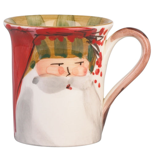 Vietri Old St. Nick Stripe Hat Mug