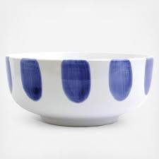 Vietri Santorini Dot Large Footed Serving Bowl