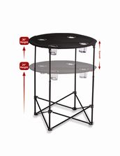 Oak and Olive Tailgating Table in Black